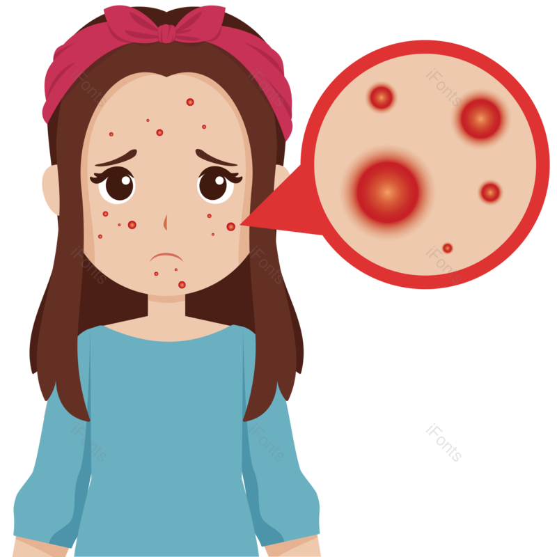 女孩图片,扁平元素,护肤PNG,免抠素材